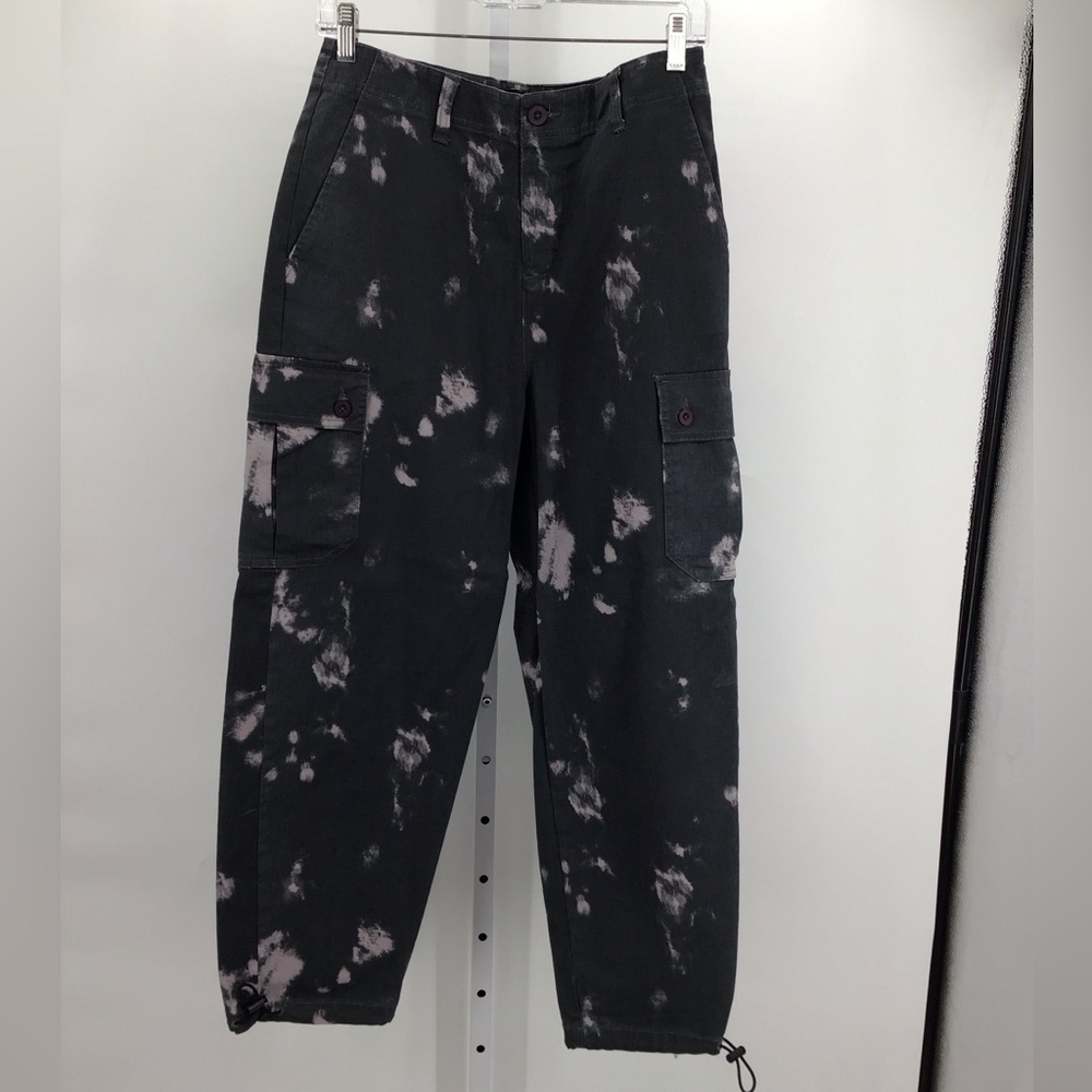 ASOS oversized tapered cargo pants with bleach print W39 L32
